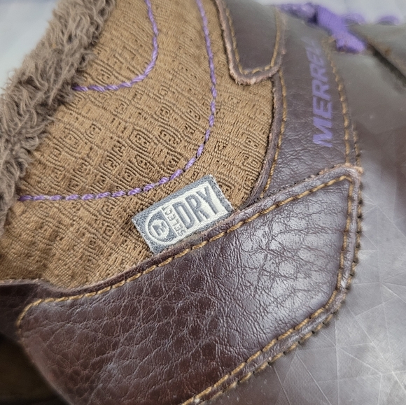 MERRELL | leather lace-up high top hiking outdoor boots - Picture 8 of 12